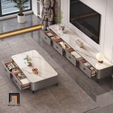  Bàn sofa chữ nhật cao cấp BSF78 Olustee 1m1 x 55 mặt đá đẹp 