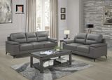  Bộ ghế sofa gia đình cao cấp KT46 Mahler da giả màu xám 