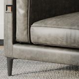  Ghế sofa đơn hiện đại DT20 Anton da công nghiệp xám đậm 