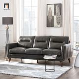  Ghế sofa băng da xám đậm BHQ15 Amina 3 nệm ngồi sang trọng 