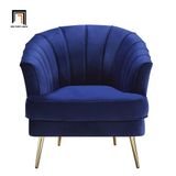  Ghế sofa đơn đẹp cho shop tiệm DT61 Eivor vải nhung xanh dương 