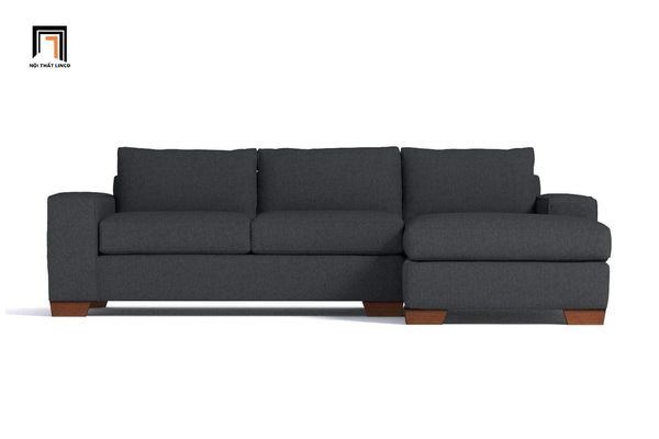  Bộ ghế sofa góc L GT14 Melrose 2m4 x 1m6 màu xám đen 