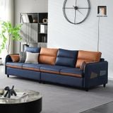  Ghế sofa văng dài giá rẻ 2m4 BT189 Bundar da Pu cao cấp 