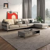  Ghế sofa góc L da công nghiệp 3m x 1m6 GT30 màu xám cao cấp 