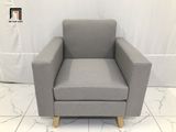 Ghế đơn sofa phòng khách NS05 giá rẻ xám trắng vải bố 