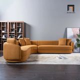  Ghế sofa góc cong vải nhung GT253 Ahitana 2m4 x 2m4 màu cam 