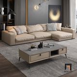  Sofa góc chữ L cao cấp GT146 Tulsa 2m5 x 1m5 da công nghiệp xanh lá 