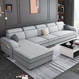  Bộ ghế sofa góc 2m2 x 1m7 nhỏ gọn GT114 Covina màu xám trắng 