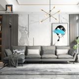  Ghế sofa góc chữ L vải nỉ 3m2 x 1m75 GT195 Tomar giá rẻ 