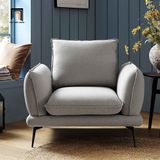  Ghế sofa đơn 1 chỗ ngồi DT81 Obriel màu xám trắng giá rẻ 