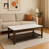  Bàn sofa mặt đá trắng chữ nhật BTPK99 Xenia 1m khung sắt 