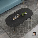  Bàn sofa phòng khách oval mặt đá BSF43 Camin 1m x 50 giá rẻ 