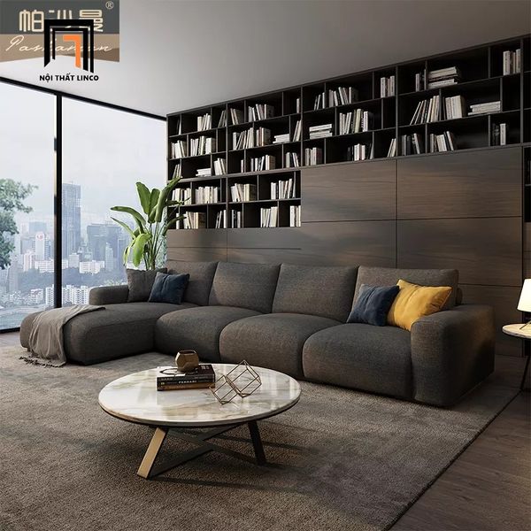  Ghế sofa góc L sang trọng GT29 Hoove dài 3m x 1m6 cho không gian lớn 
