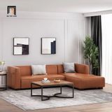  Ghế sofa góc chữ L da Pu GT214 Goyette 2m4 x 1m6 cho căn hộ 