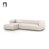  Bộ ghế sofa góc GT80 Augustine 2m4 x 1m6 màu trắng kem 