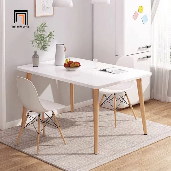bộ bàn ăn hình chữ nhật 4 ghế nhựa