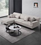  Sofa góc L 2m4 x 1m6 chung cư GT248 Hilda vải nỉ xám trắng 