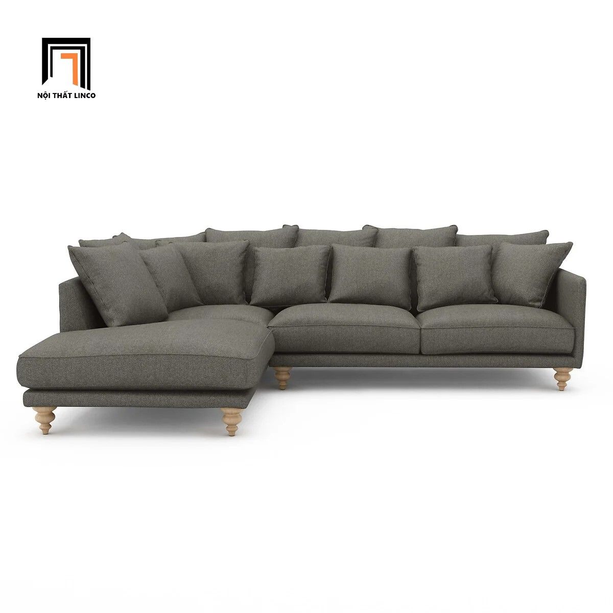  Bộ ghế sofa góc L GT58 Lazare 2m4 x 1m6 phong cách châu Âu 
