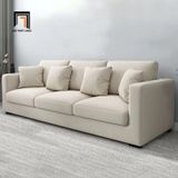  Bộ ghế sofa gia đình thư giãn KT91 Miller màu trắng kem vải bố 