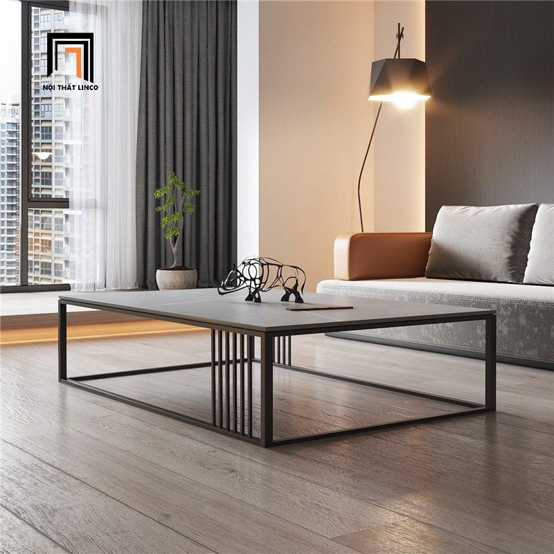  Bàn sofa giá rẻ mặt đá xám chữ nhật BSF83 Smartee 1m2 x 60 