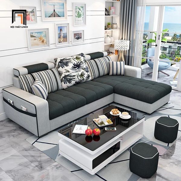 bộ ghế sofa góc L hiện đại