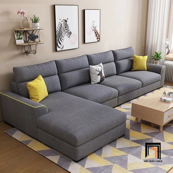 ghế sofa góc L 3m x 1m6 xám lông chuột