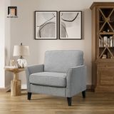  Ghế sofa đơn màu xám lông chuột DT110 Anwar 1 người ngồi 