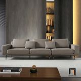  Ghế sofa băng da giả Pu màu xám BT321 Youti 2m6 sang trọng 