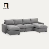  Bộ ghế sofa góc chữ U GT22 Ushape 2m8 x 1m6 màu xám đen 