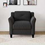  Ghế sofa đơn thư giãn giá rẻ DT114 Lourdez màu xám trắng 