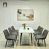  Set bàn ăn 6 ghế ngồi giá rẻ 53-BAD6-G5-B67 mặt đá nhập khẩu 