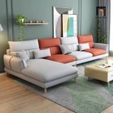  Ghế sofa góc chữ L xinh xắn GT190 Nancy 3m x 1m6 cho gia đình 