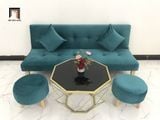  Bộ ghế sofa giường phòng khách GBL1 xanh lá cây vải nhung 1m7 