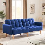  Ghế sofa giường gấp gọn GB43 Teplyn 1m9 vải nỉ nhung màu cam 