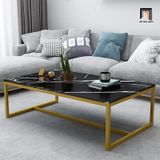  Bàn sofa mặt đá trắng 1m x 50 BSF40 Robin khung chân sắt đen 