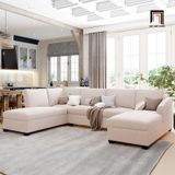  Set ghế sofa chữ U sang trọng UT18 Citra dài 3m bọc vải nỉ đẹp 