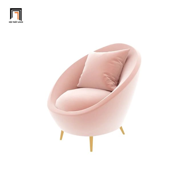 sofa đơn vải nhung xanh lá sang trọng