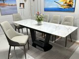  Bộ bàn ăn mặt đá 1m4 kéo dài 2m 49-BAD6-G39-B85 6 ghế ngồi 