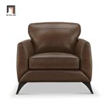  Ghế sofa đơn 1 chỗ ngồi DT48 Ahmara da công nghiệp màu nâu cafe 