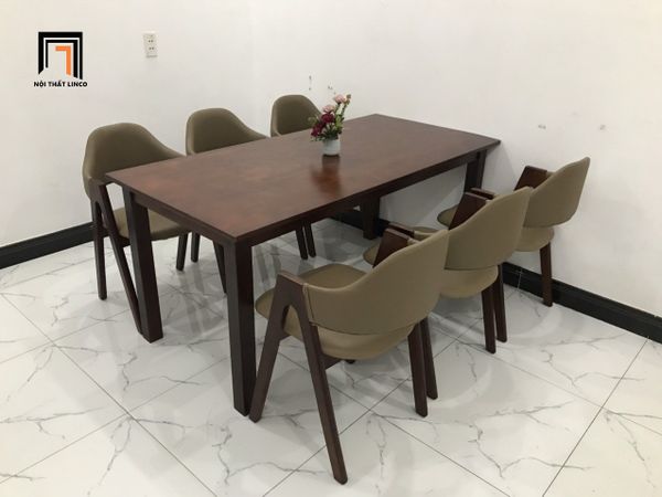 bộ bàn ăn 6 ghế gỗ hiện đại