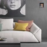  Ghế sofa văng hiện đại BT298 Orizaba dài 2m6 xám trắng nỉ 