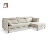  Bộ ghế sofa góc L đẹp trắng kem GT255 Pecos 3m x 1m6 gật gù 