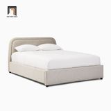 Giường ngủ bọc vải nỉ xám trắng GN54 Camilla 1m6 x 2m giá rẻ 