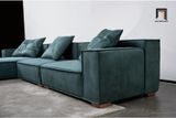 Bộ ghế sofa góc L GT31 Squaror 2m8 x 1m6 màu xanh lá vải nhung 