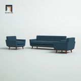  Bộ ghế sofa vải bố xanh đậm KT123 Messinger cho công sở đẹp 