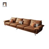  Set ghế sofa văn phòng cao cấp KHQ66 Srender màu cam da giả 