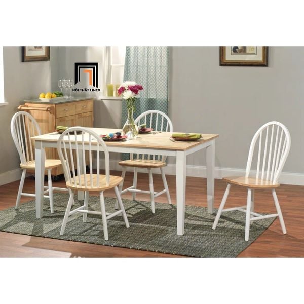 bộ bàn ăn hình chữ nhật giá rẻ