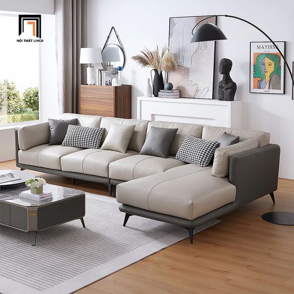 ghế sofa góc L 3m x 1m6 da công nghiệp