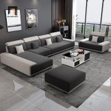  Ghế sofa góc L hiện đại GT259 Ramia 3m2 x 1m8 phối đen trắng 