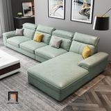  Bộ ghế sofa góc L da giả GT85 Tianfy 3m x 1m8 màu xám đen 